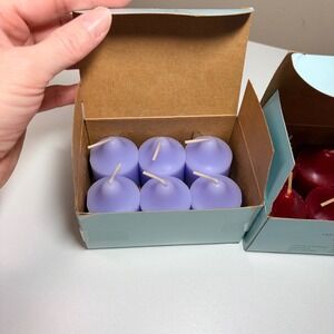 PartyLite Votive Candles Lot of 12 French Lilac V06671 and Cranberry V0623